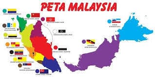 Peta Malaysia — minimalist terrain map